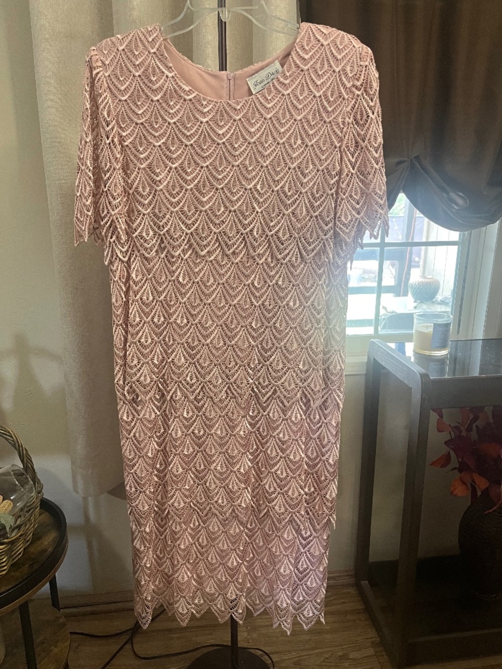 Vintage Jo Hanna York Pretty in Pink Lace Dress